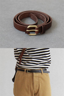detail slim leather belt