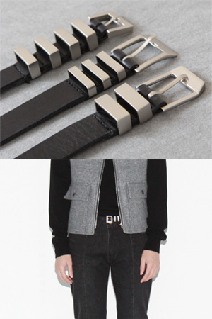 belted leather belt